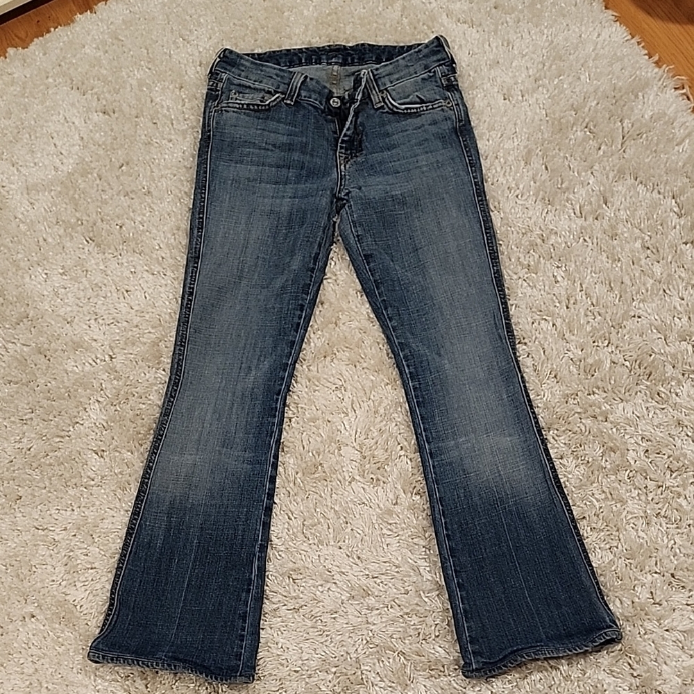 7 For All Mankind "A Pocket" Blue Boot Cut Jeans 24W Jn1